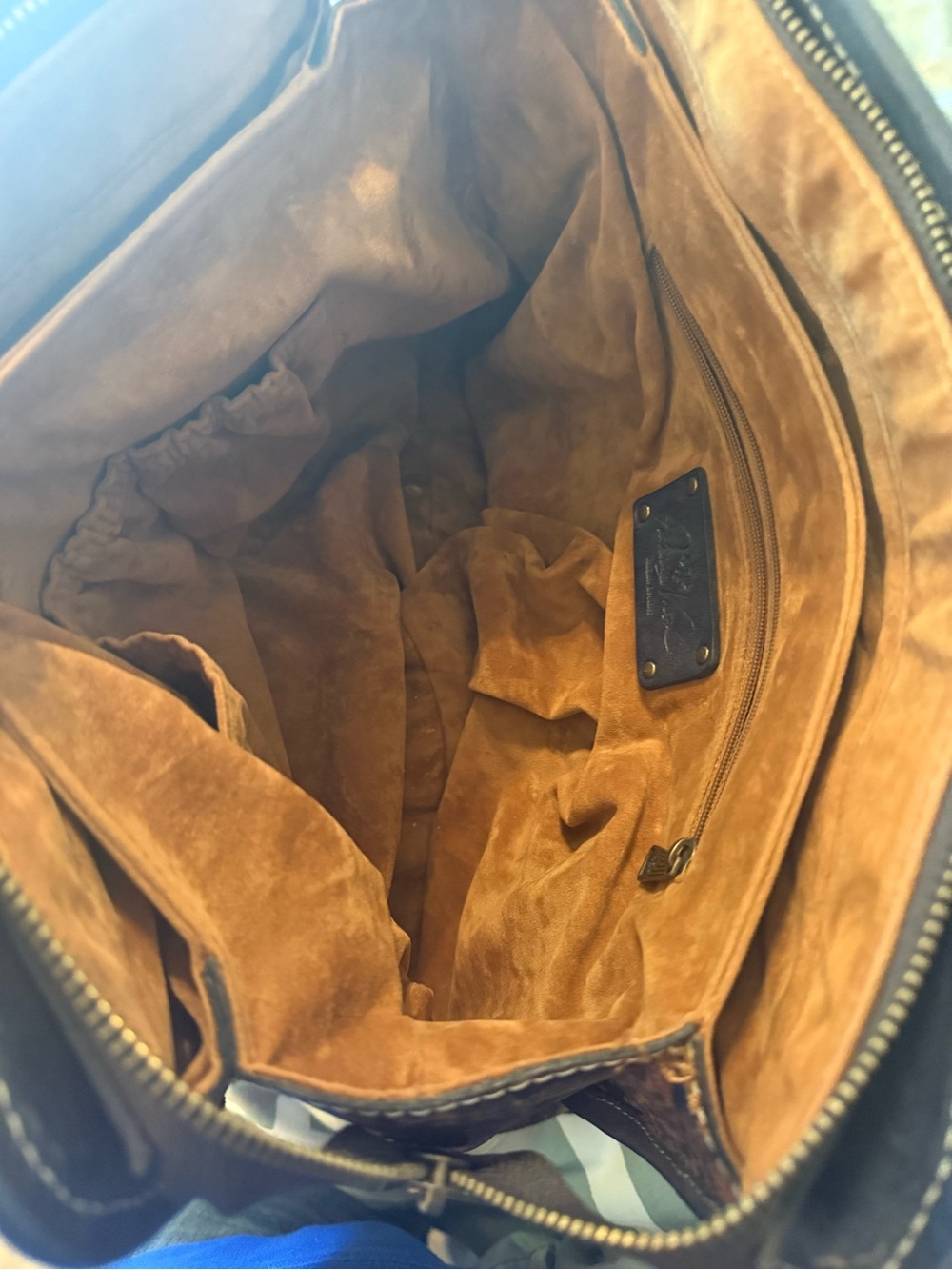 Blue and brown Patricia Nash tote shoulder bag - Picture 3 of 7
